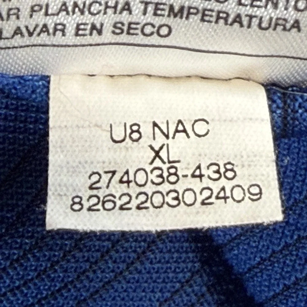 Nike‎ Golf Polo Shirt Mens XL Blue Black Stripe Dri Fit 274038-438 Performance